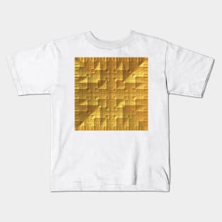 Gold Square Texture/Pattern Kids T-Shirt